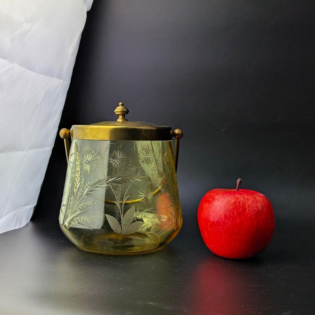 試される審美眼☆オールド サン・ルイ 1930年頃 珍しいアンバーガラス