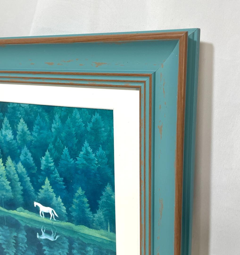 新品】東山魁夷「緑響く」 ポスター 複製画 日本画 風景画 高級額付