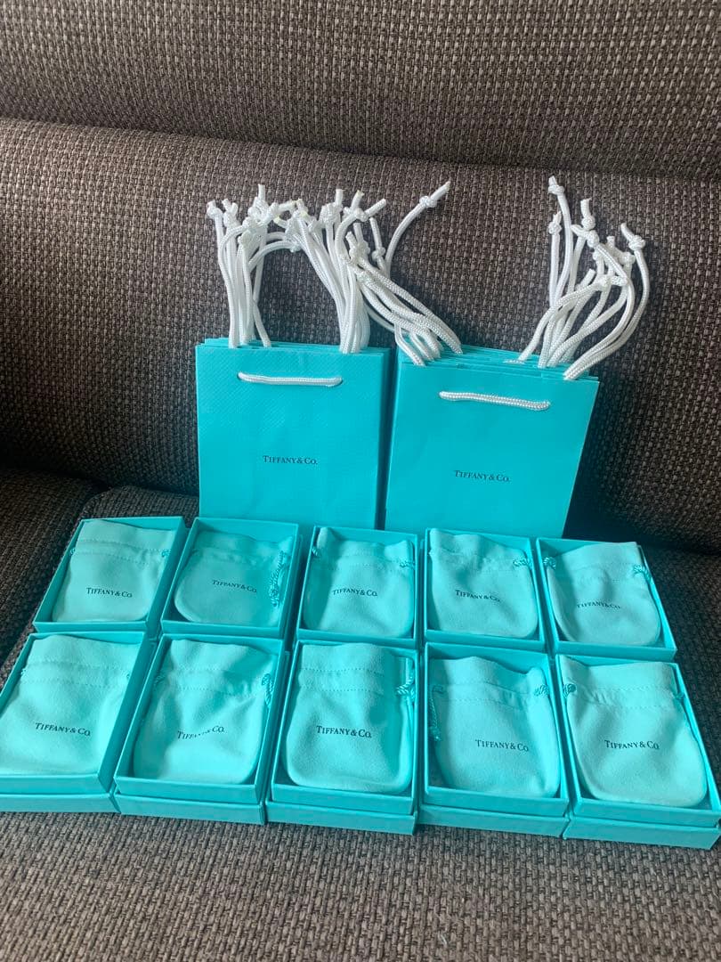 現行品Tiffanyティファニー空箱巾着ミニショッパー紙袋10セット