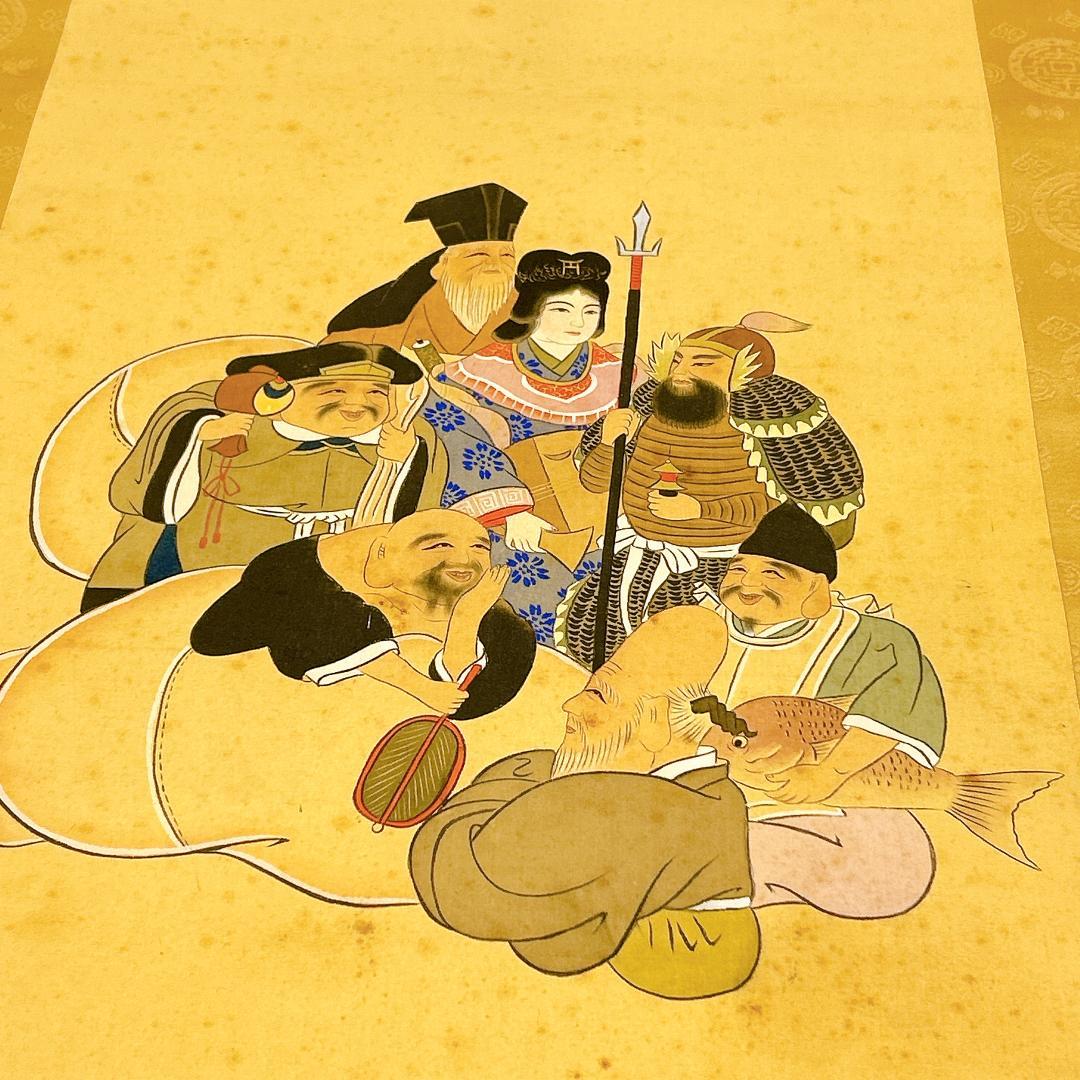 レア！縁起物 七福神巡り 納経軸 御朱印 大阪七福神 開運 年中掛け 掛け軸