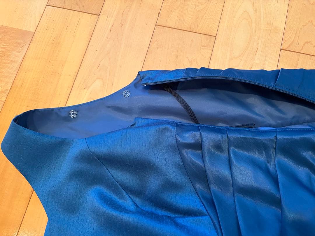 Aimer エメ ブルー シャンタンロングドレス