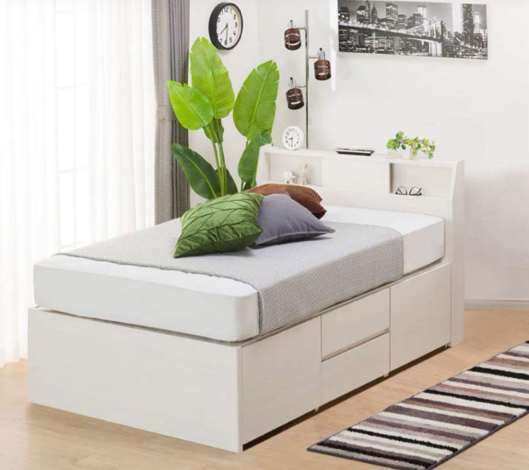 ニトリ　シングル ベッドフレーム アザン 大容量収納 【指定地域送料無料】