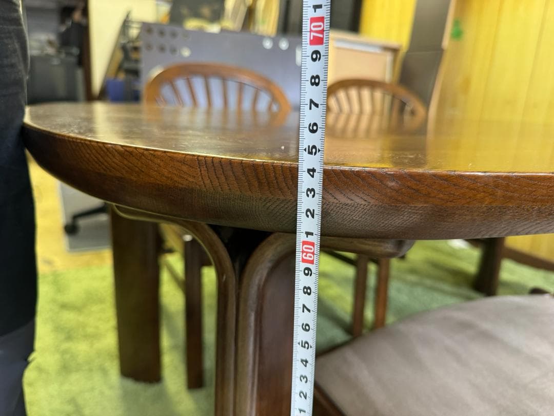 (4210W2)*ダークブラウン楕円形ダイニングテーブルセット カリモク