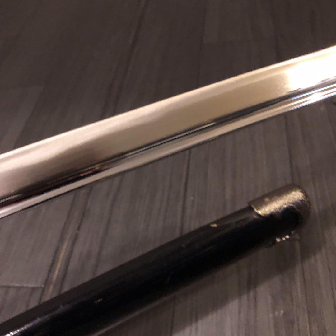 高級模造刀　樋有刀身 茶白拵え　居合刀　太刀　本格模造刀