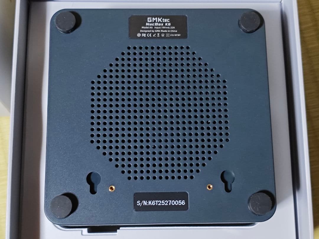 GMKtec Nukbox K6 ミニPC ベアボーンキット