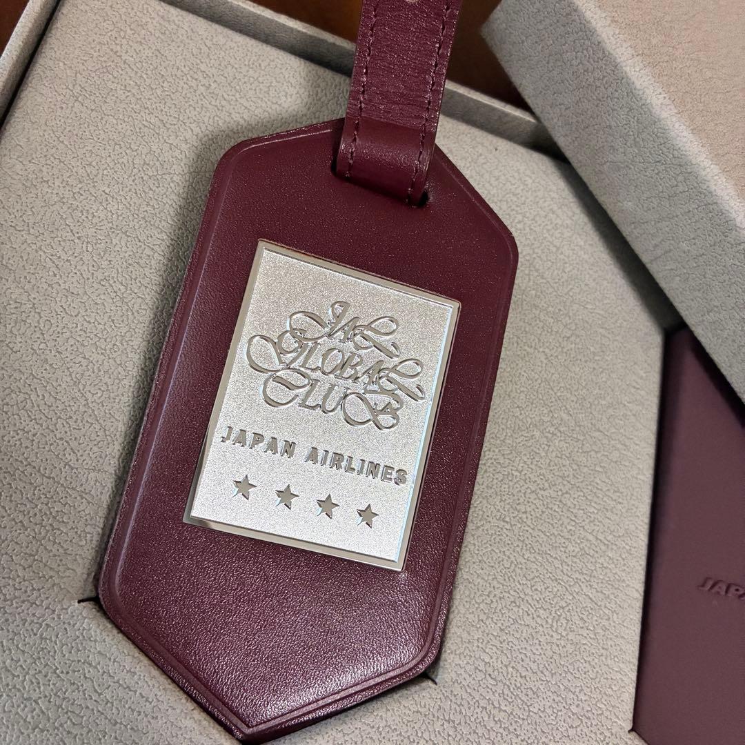 新品・未使用品】JAL グローバルクラブ 亀タグ 四つ星 ネームタグ 赤