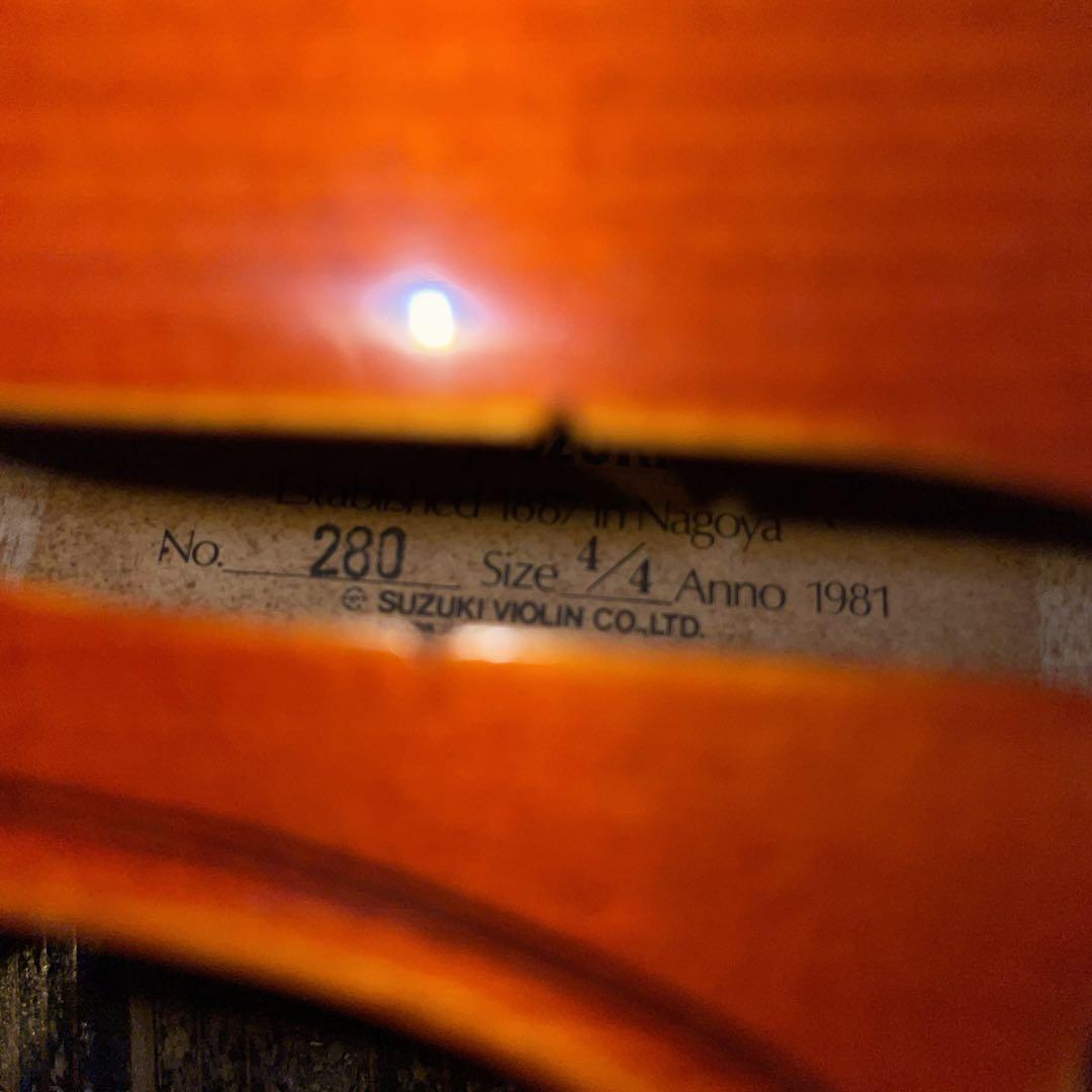 美品　鈴木バイオリン　no.280 1981年製　新品弓　ケース付き