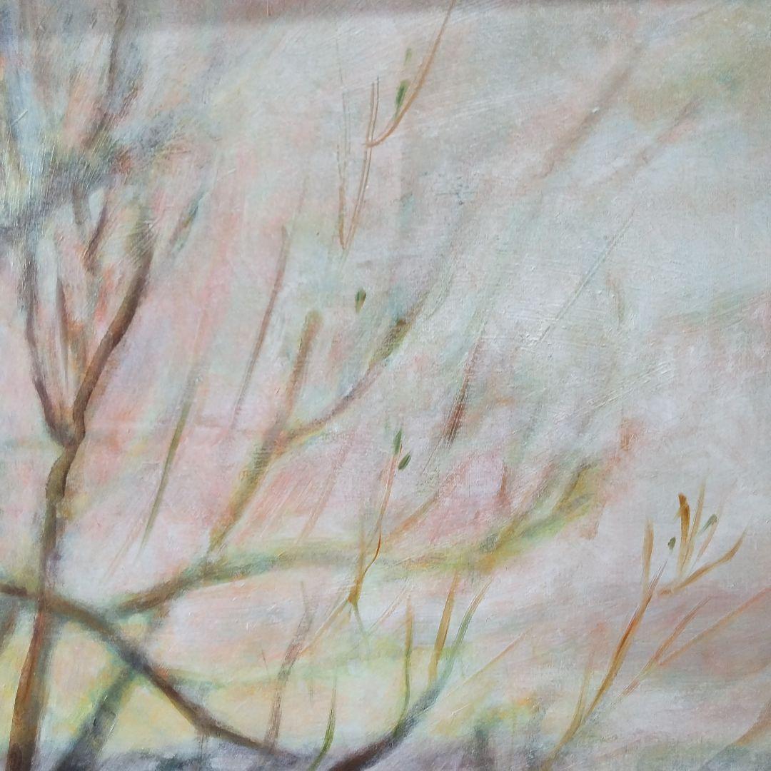 F50号は新品フレーム付き。山桜貴志川風景 。画家の作品 値下げ