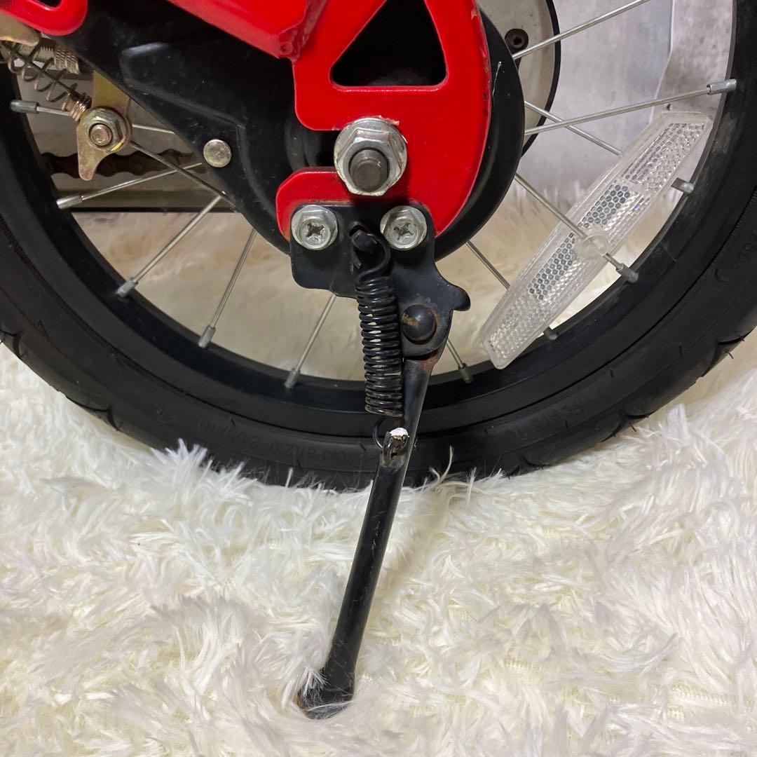 【美品】へんしんバイク　14インチ X14 赤 スタンド付き