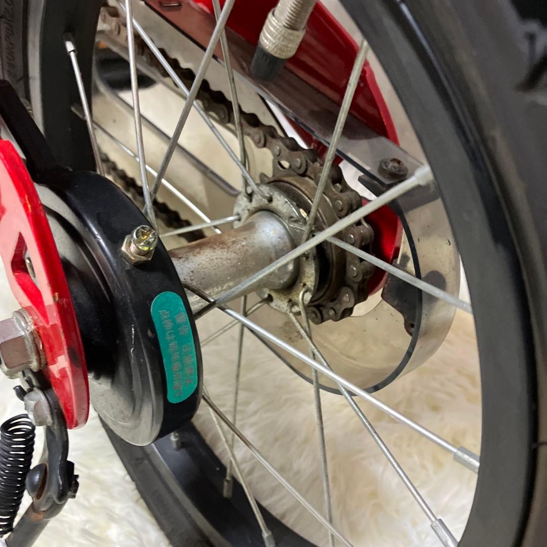 【美品】へんしんバイク　14インチ X14 赤 スタンド付き