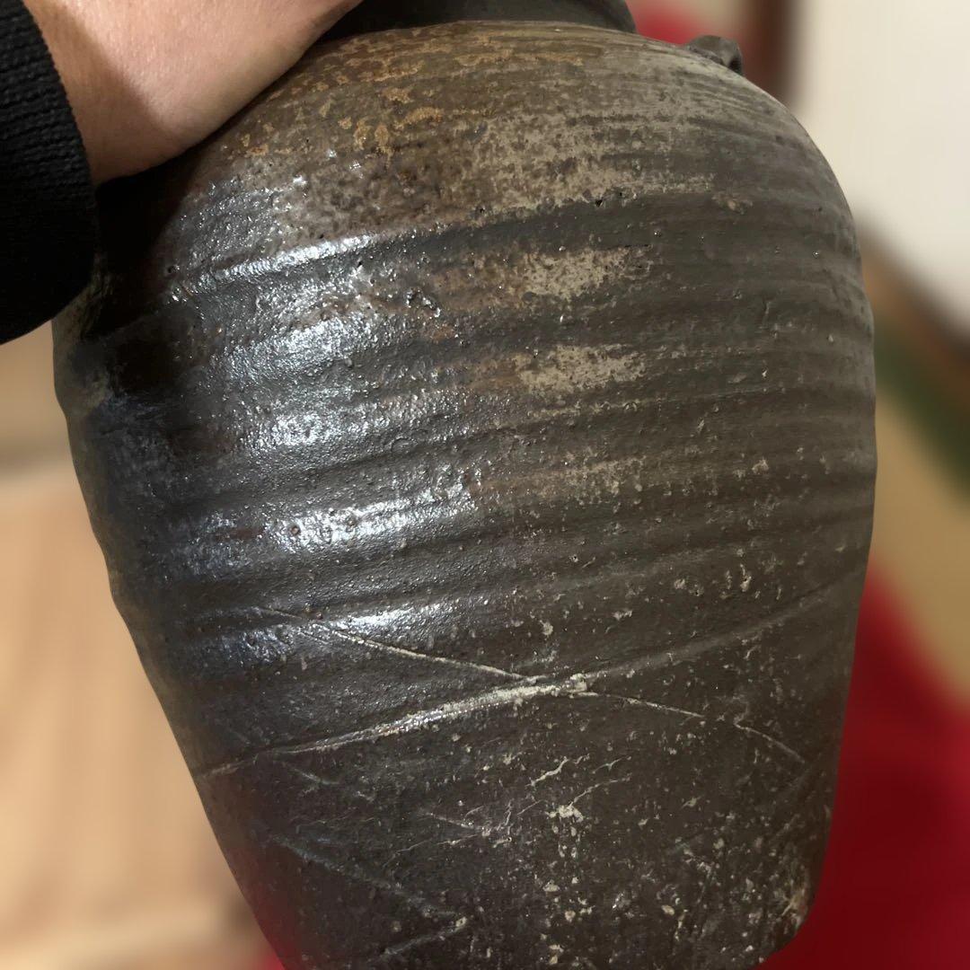 江戸時代 古備前焼 味深い逸品 素朴な味わいがある壺