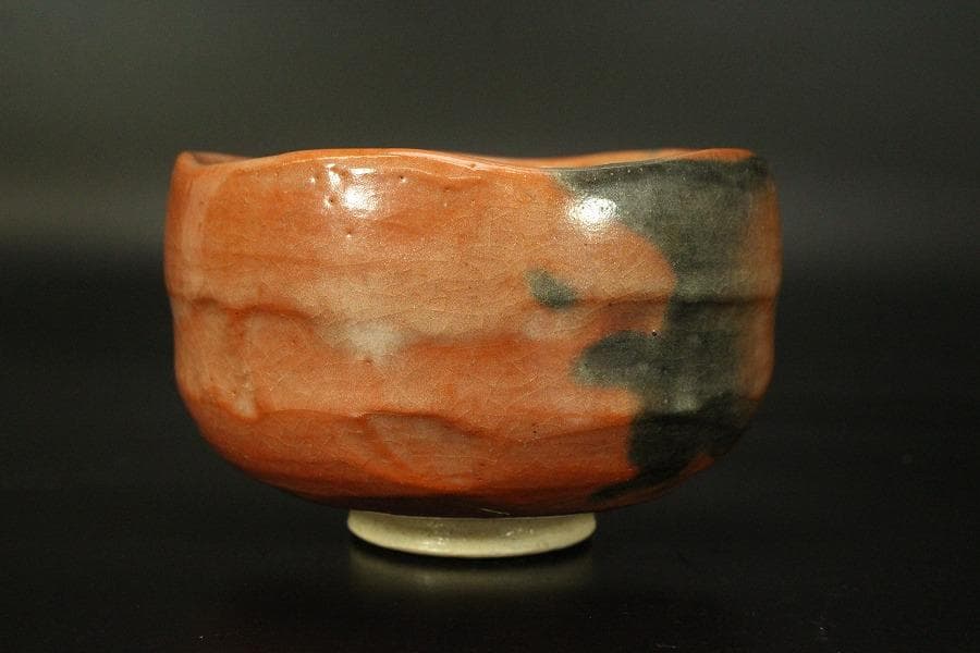 茶道具 赤楽茶碗 楽焼 φ12.7cm(LC660)