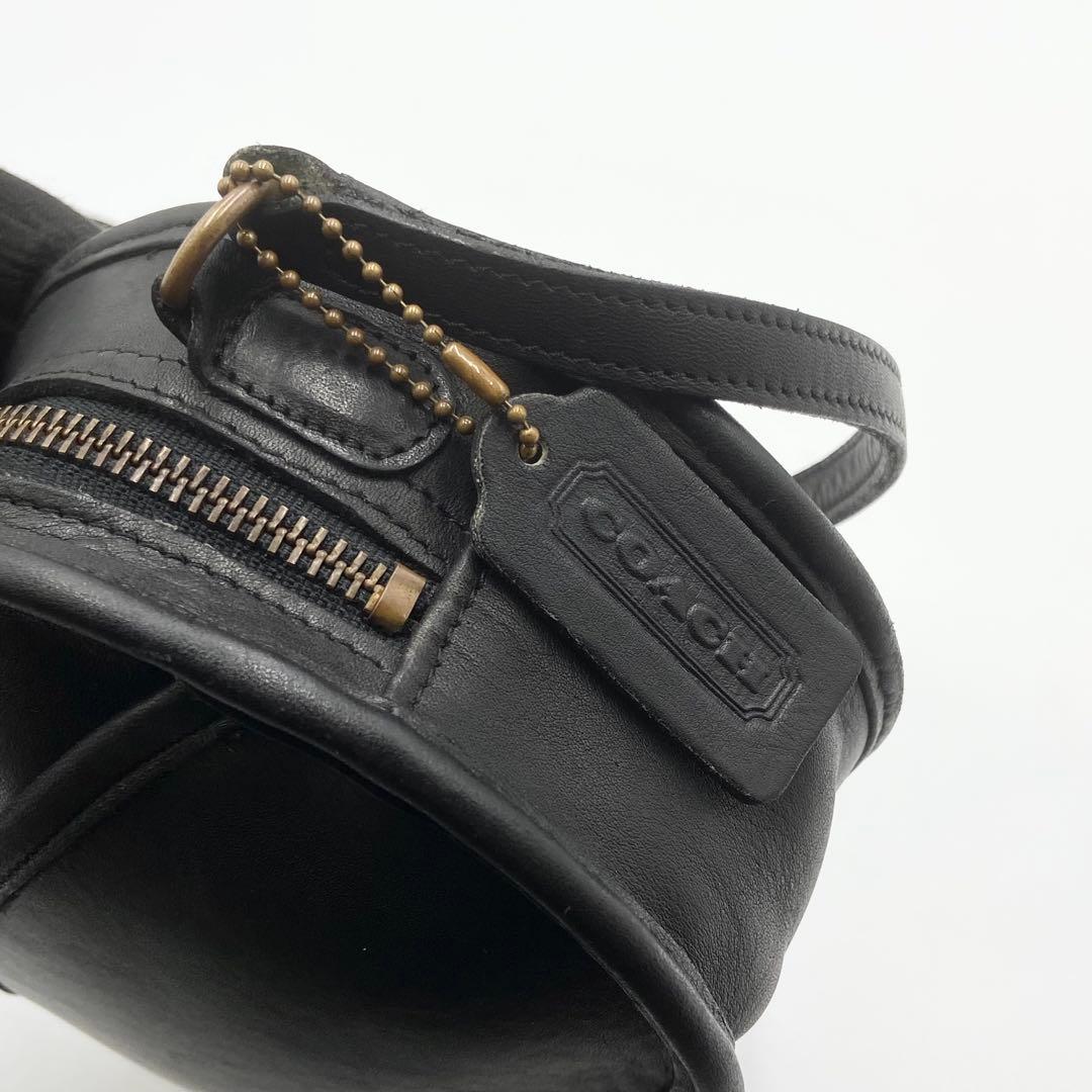 オールドコーチ キャンティーン ショルダーバッグ レザー ブラック　9982