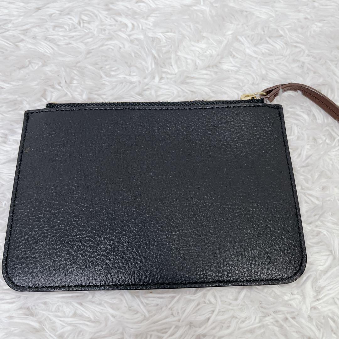 アニエスベー 2way レザーショルダーバッグ　ブラウン　チャーム ポーチ付