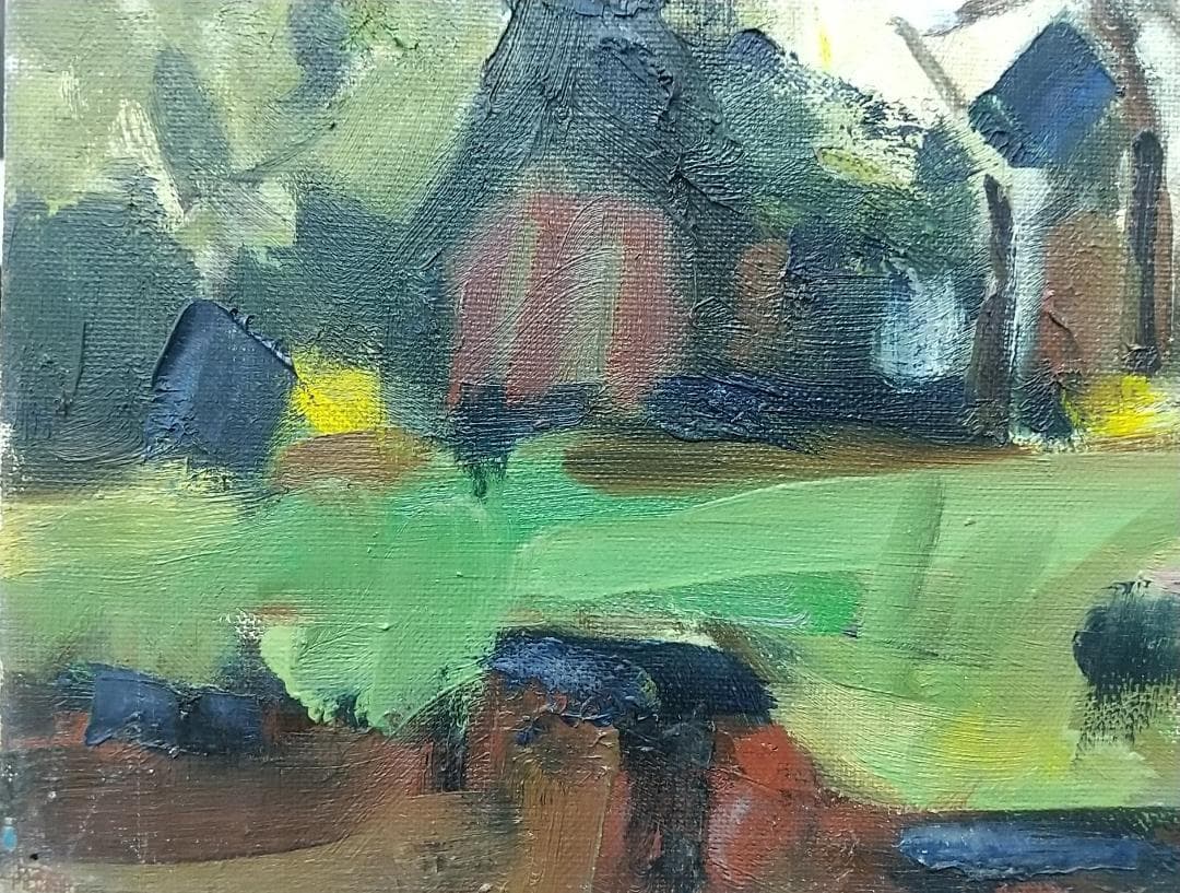 「谷川の残雪」1962 F8 絵画 油絵 油彩画 風景画 アート 谷川岳