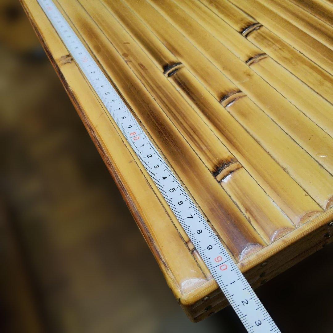 梅里竹芸　竹製キャスター付き　テーブル