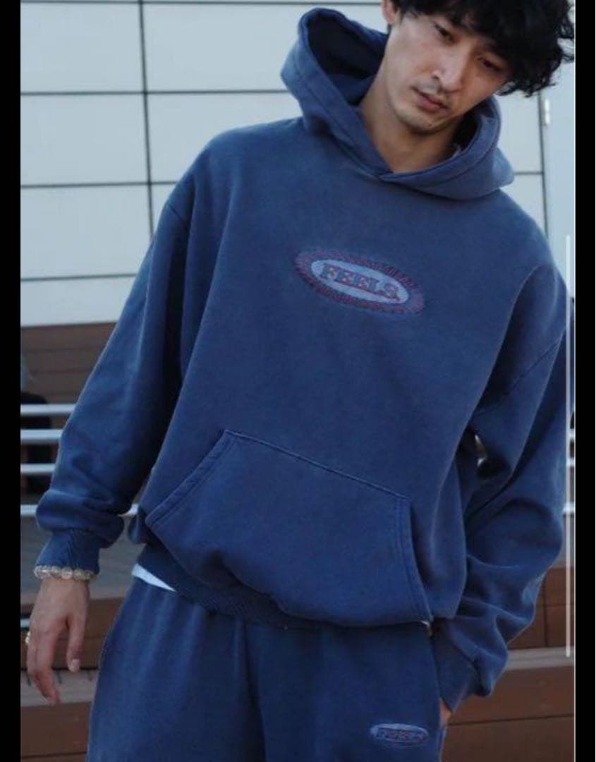 S*N様 裏起毛　Feels. 上杉柊平　ピグメントパーカー　ネイビー　本田翼着