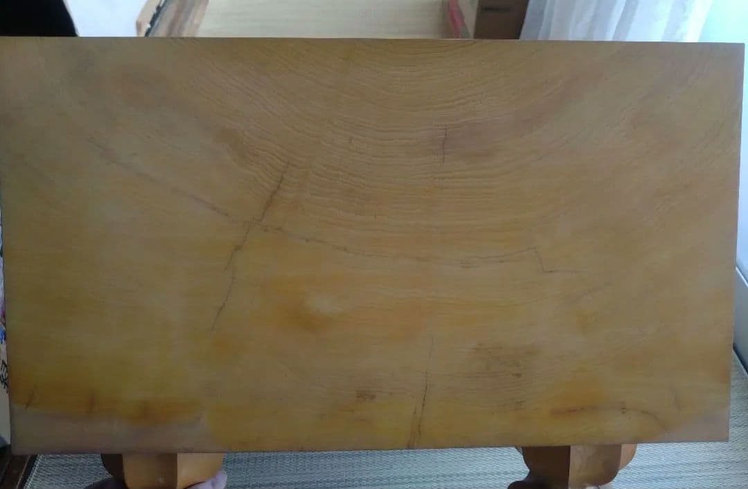 値下げ【囲碁】国産本榧　極厚　8寸碁盤＋本蛤、那智黒28号付き