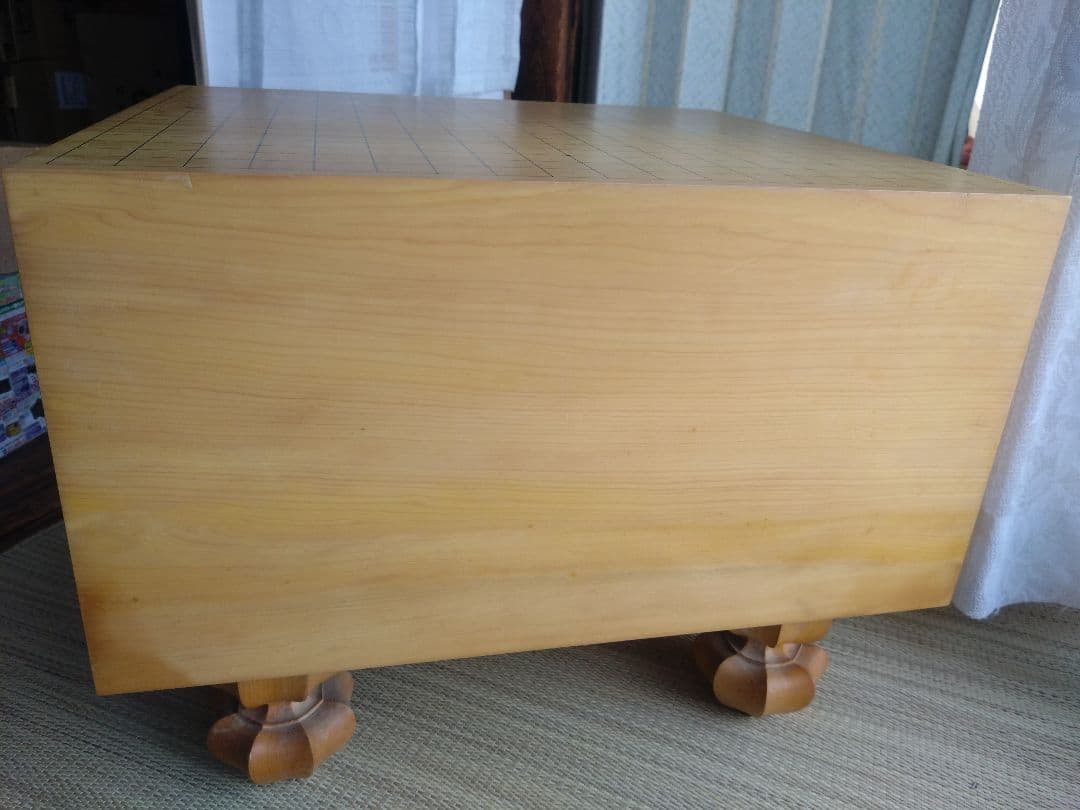 値下げ【囲碁】国産本榧　極厚　8寸碁盤＋本蛤、那智黒28号付き