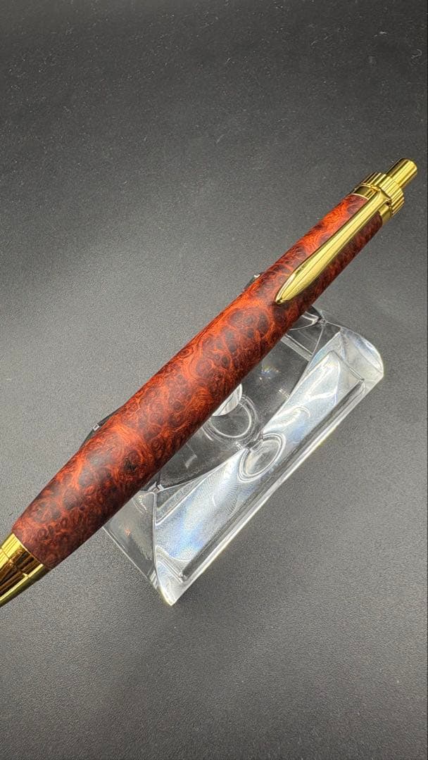 476 超極上 本花梨 瘤杢 木軸シャーペン 木軸ボールペン