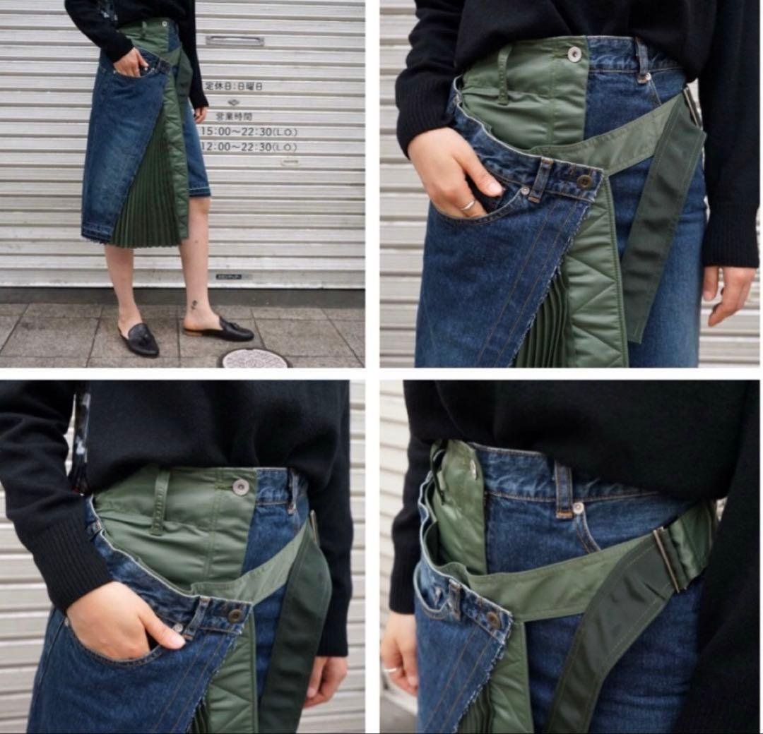【定価79920円】sacai デニムドッキングスカート
