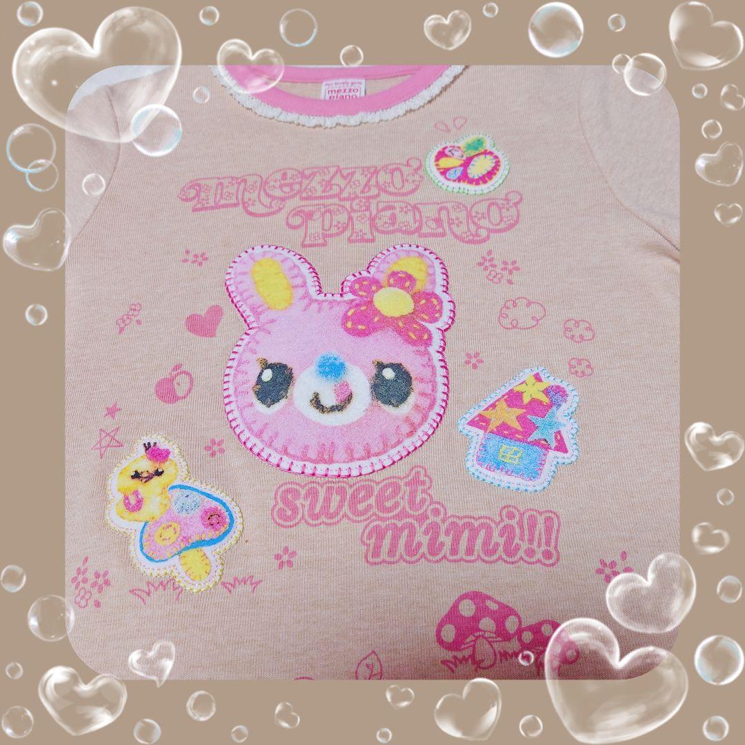 ❤メゾピアノ❤ミミポポ✨みみぽぽ✨ワッペン✨長袖Tシャツ✨平成