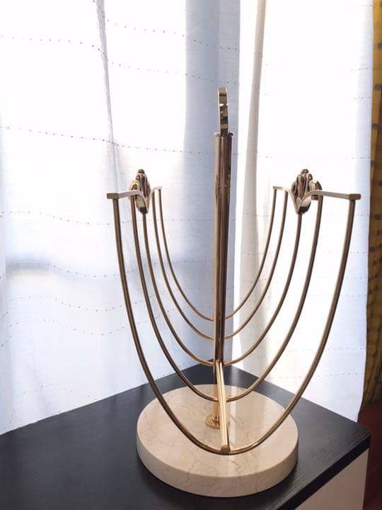 マガジンラック　大理石　メタル　輸入家具　輸入雑貨　送料込み