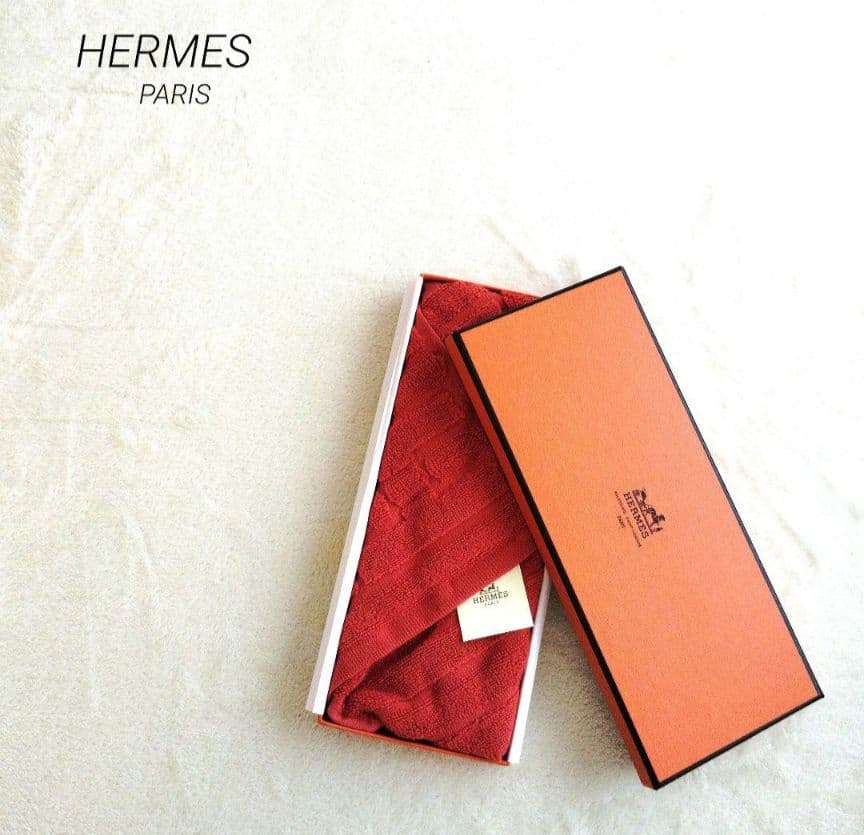 新品・未使用　HERMES エルメス　タオル エルメスオレンジ　即日発送 楽天市場】エルメス HERMES フェイス タオル セット オレンジ ベージュ