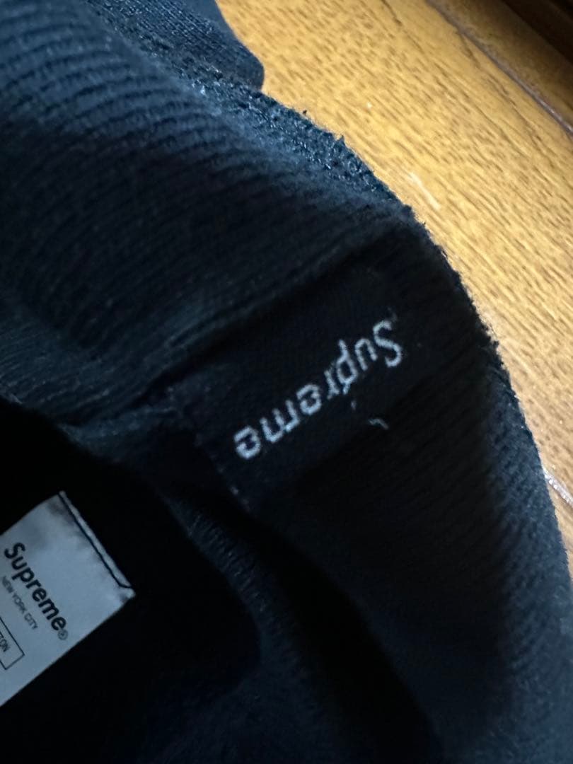 Supreme アーチロゴ　ブラック パーカー XL
