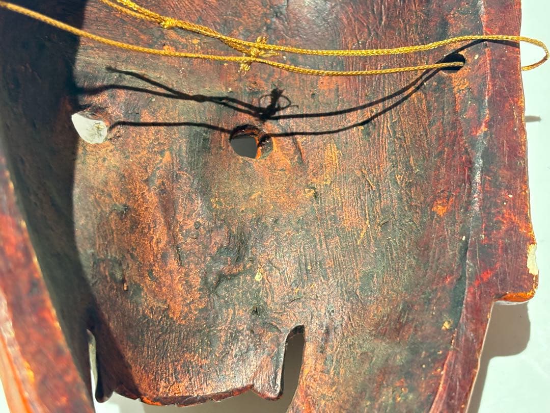 能面 顰（しかみ）」陶器 1面|獅噛 歯噛 能楽 アンティーク お面