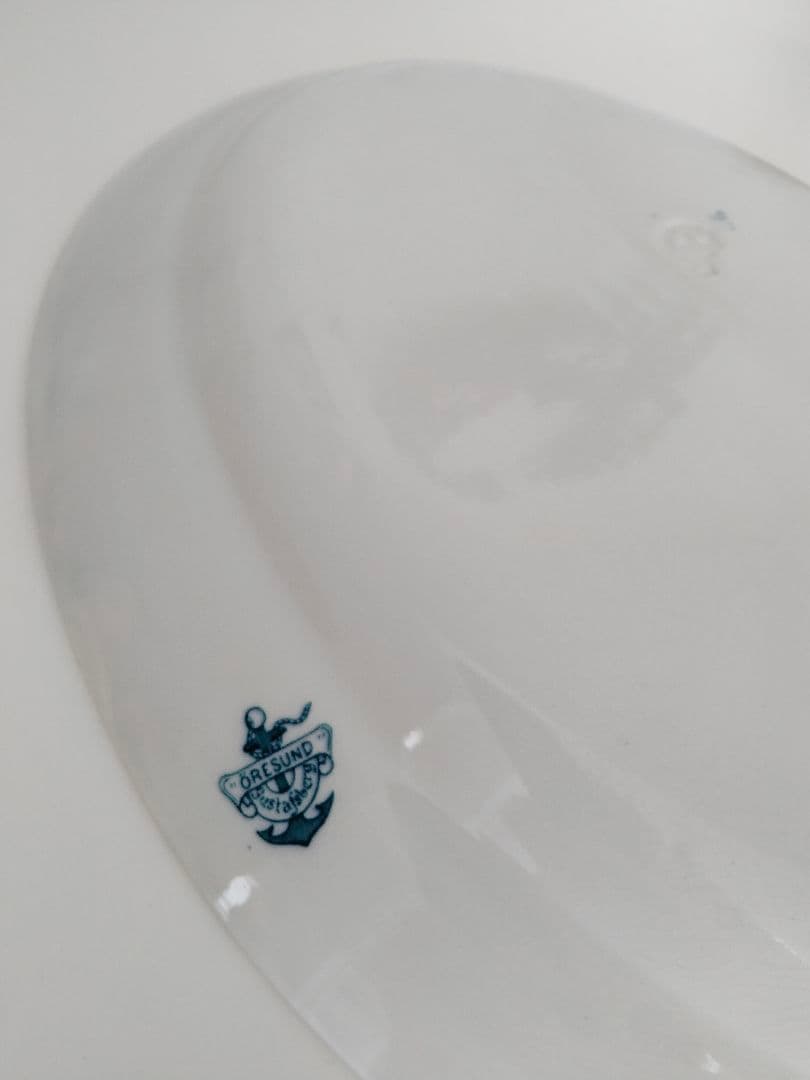 オーレスンド グスタフスベリ かもめ アンティーク オーバル皿 大