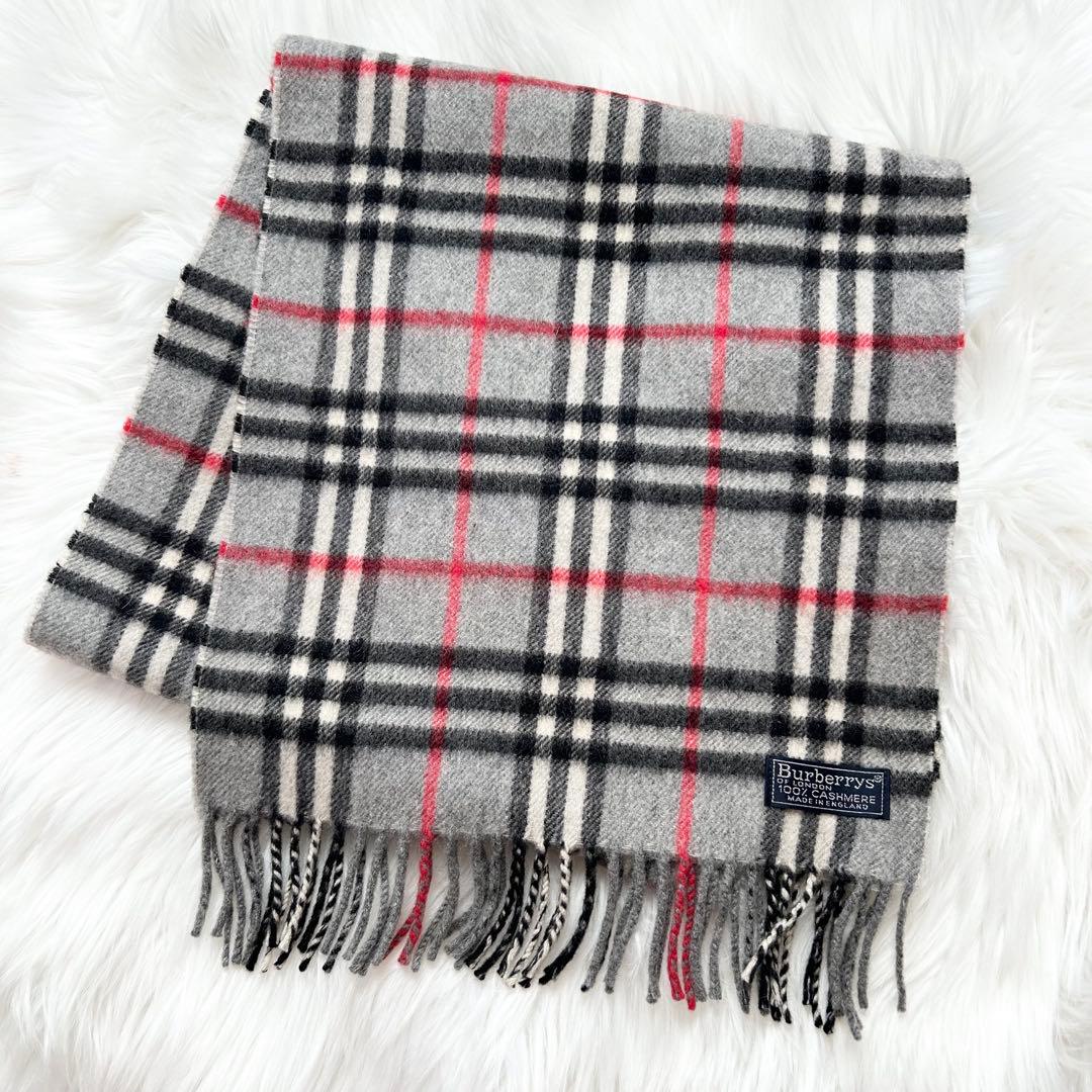 BURBERRY OF LONDON マフラー ノバチェック 100% カシミヤ - メルカリ