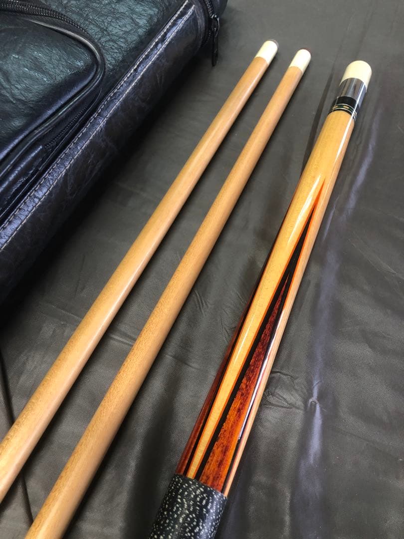 ビギナー向け　ビリヤードキュー　本ハギ　4剣　キューケース　付き