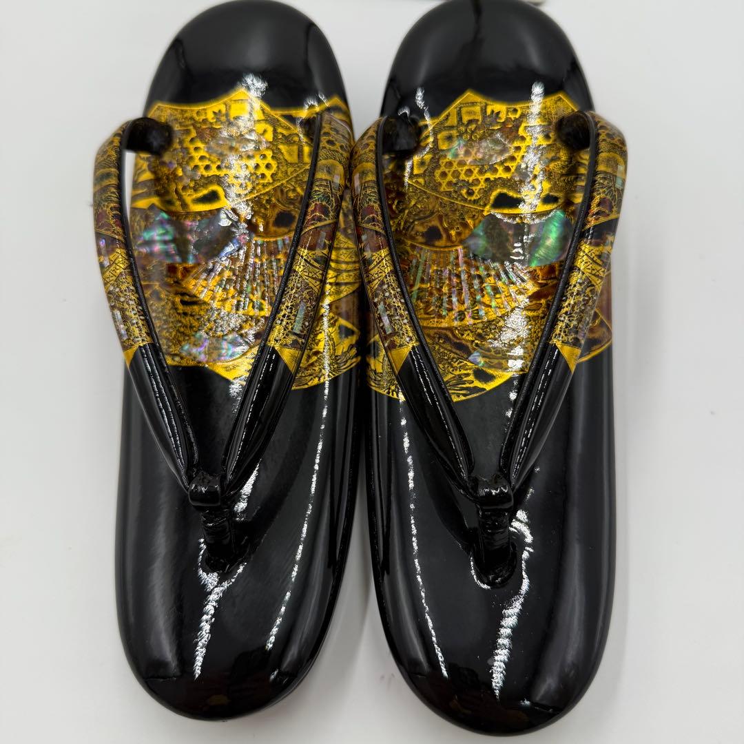 【未使用品】キンワシ　草履　バッグ　セット　真鍮22.5cm相当【35】