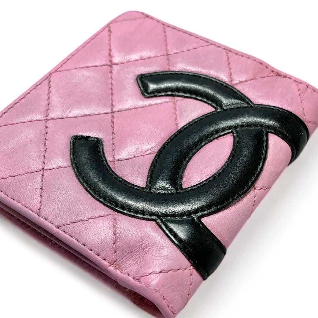 CHANEL シャネル カンボンライン 折り財布 長財布 黒 ココマーク