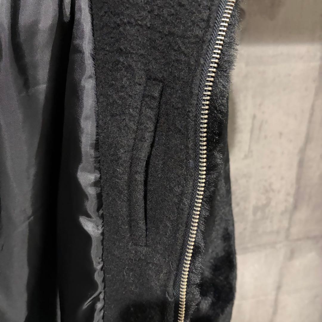 NO ID BLACK ファーフーディー　メンズ　ブラック