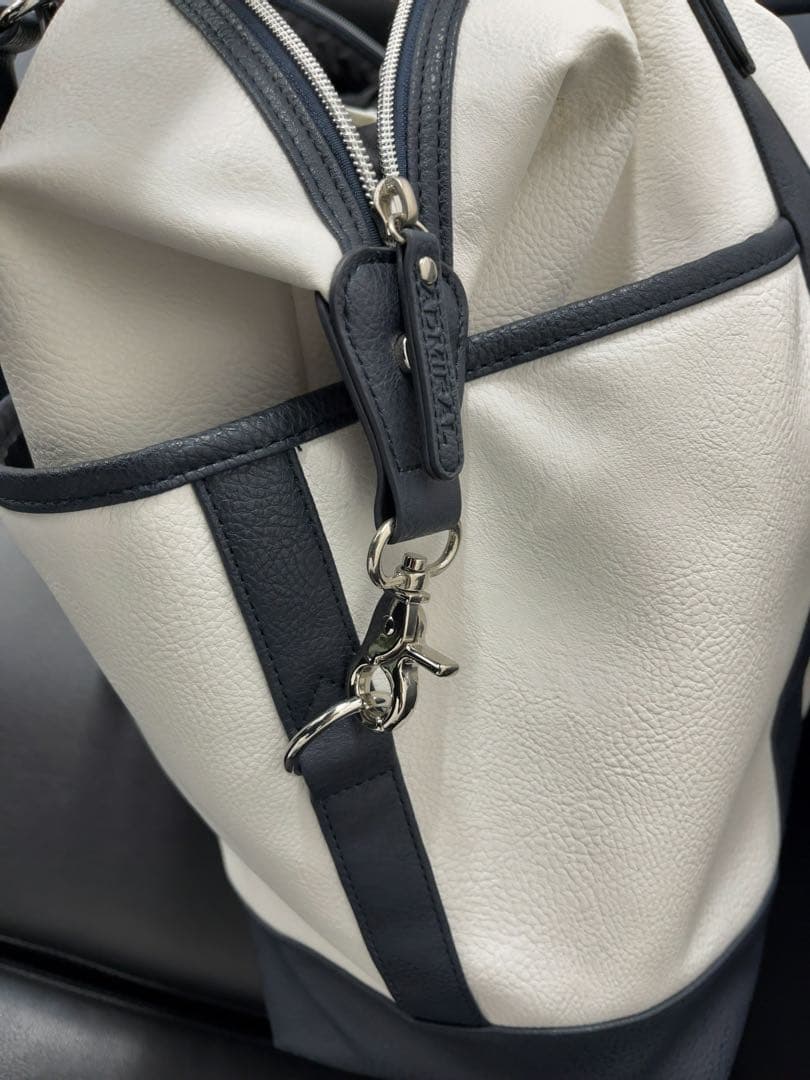 【非売品】ZENITH ゼニス　ノベルティボストンバッグ　ホワイト&ネイビー