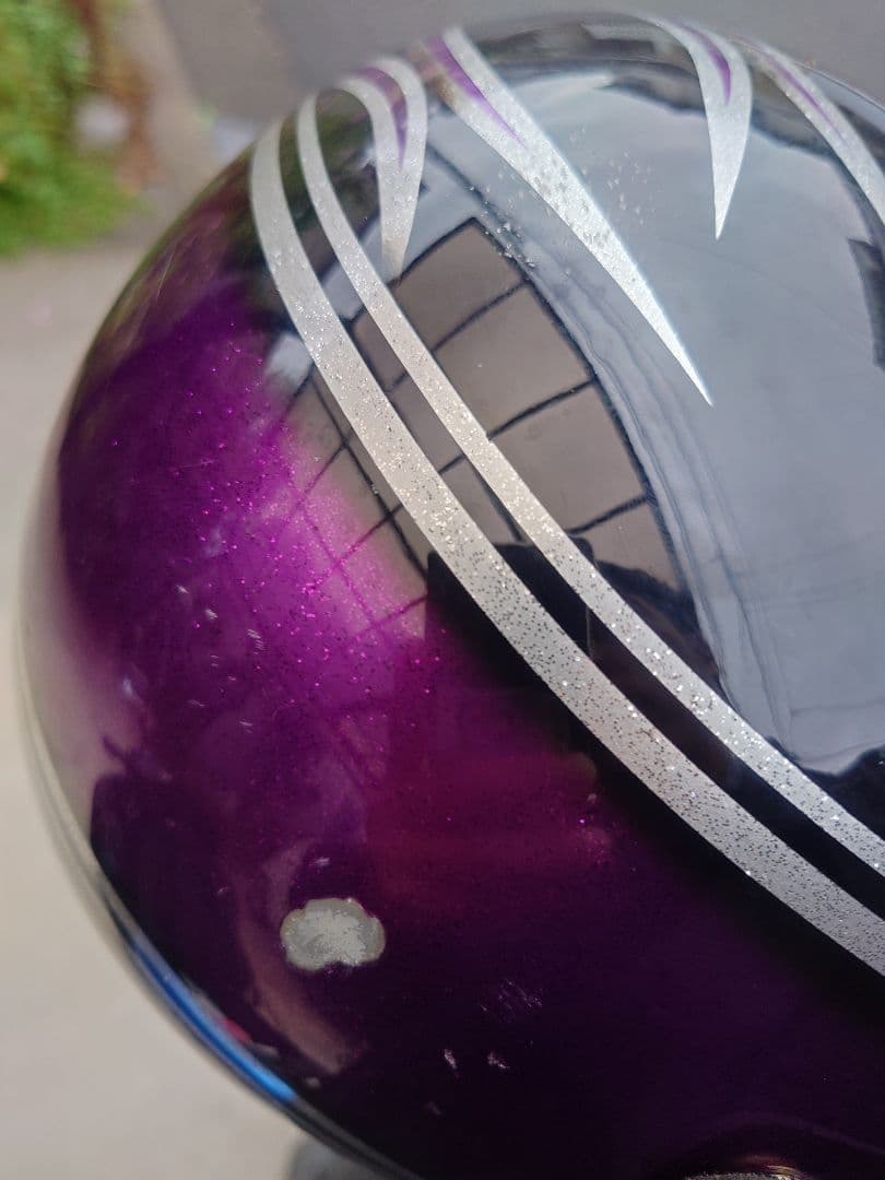 Kawasaki 半帽ヘルメット 黒・紫