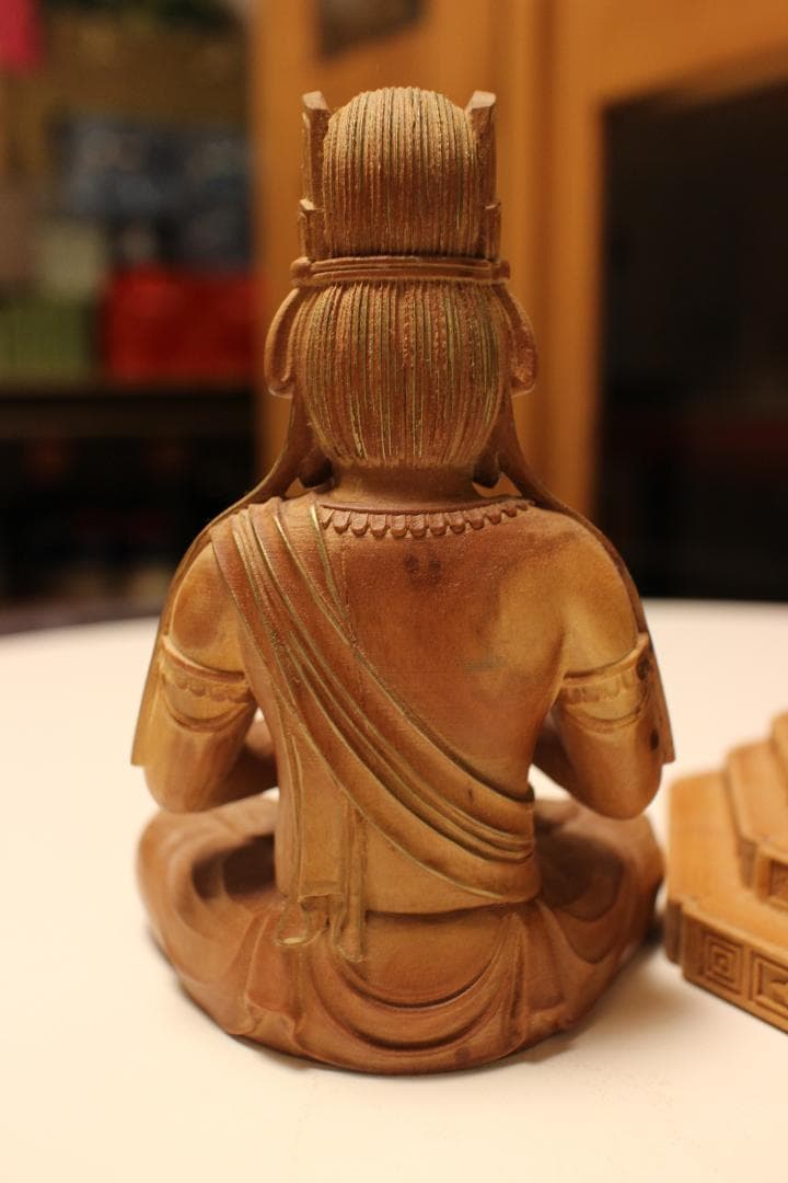 仏教美術 喜雲作 大日如来坐像33cm金彩時代木製仏像寺院漆