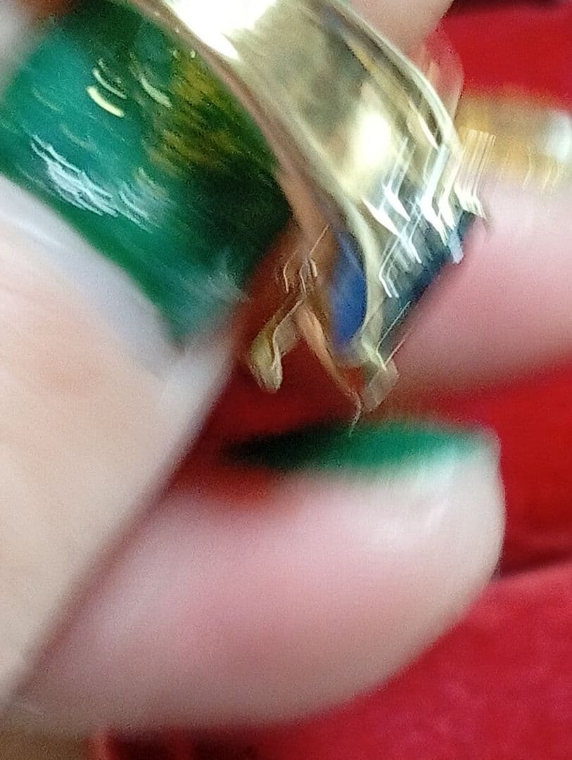 オニキス？ブラックダイヤ？トライアングルカット リング