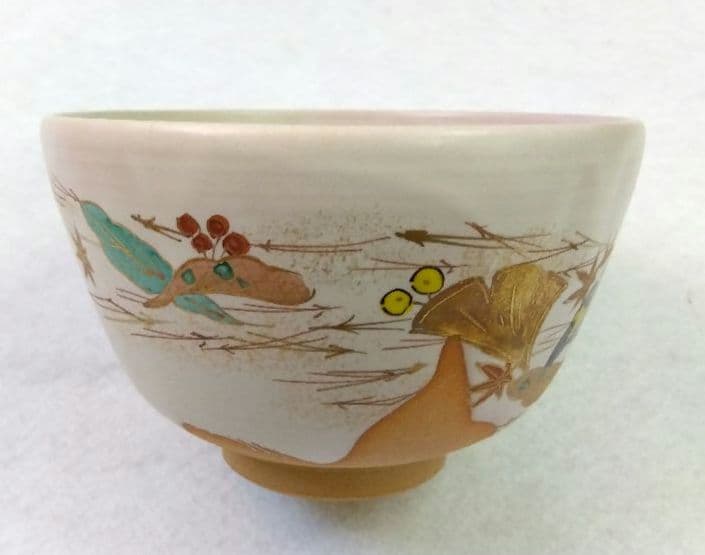 茶道具 茶碗 白釉 吹寄 平安 小野山 照雲 京焼 清水焼 錦秋 - メルカリ