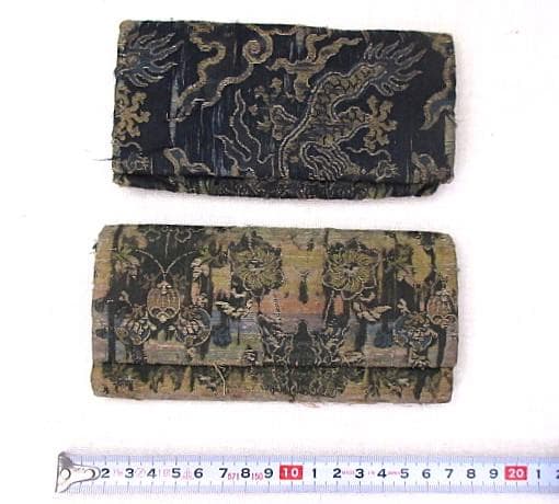 古いキセル・筒＆提げたばこ入れ1点 和柄小物入れ1点 金襴