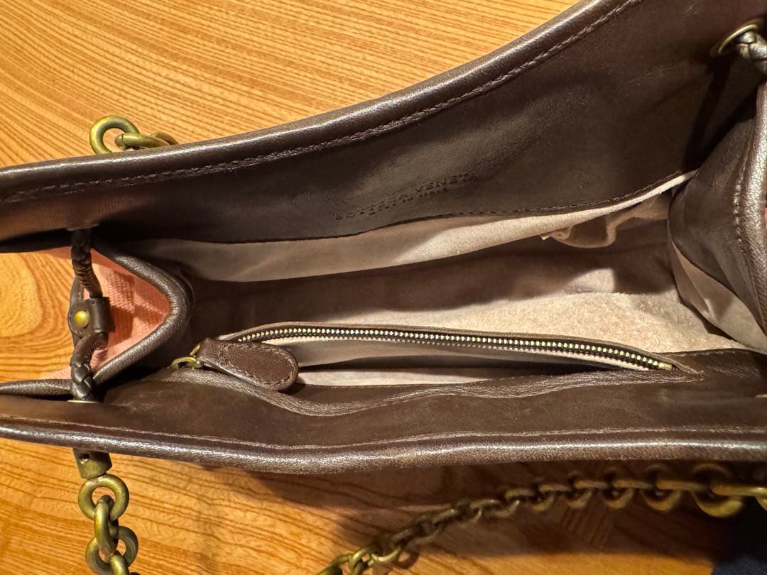 BOTTEGA VENETA 　ハンドバッグ ピンク ブラウン