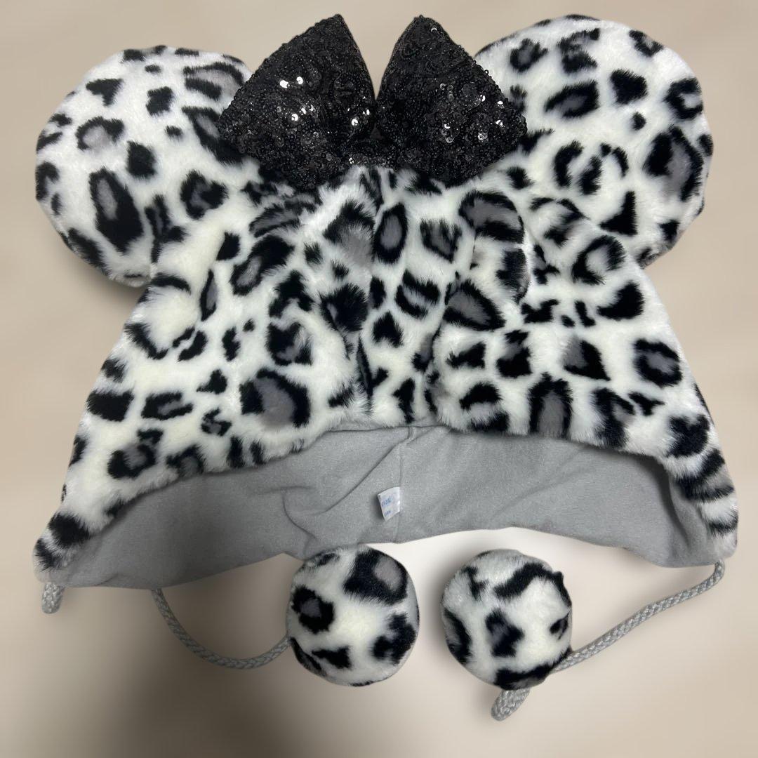 ミニーマウス風ヒョウ柄帽子 - メルカリ