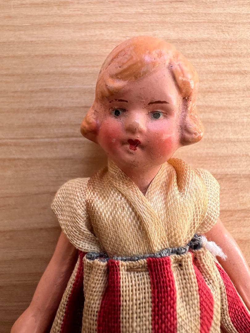 アンティーク】ドイツ製ビスクドール 9cm 2体セット - メルカリ