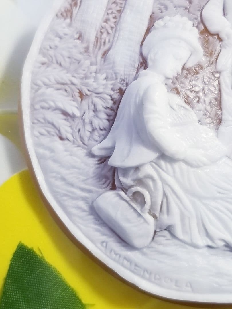 シェルカメオオーバルルースアメンドーラ