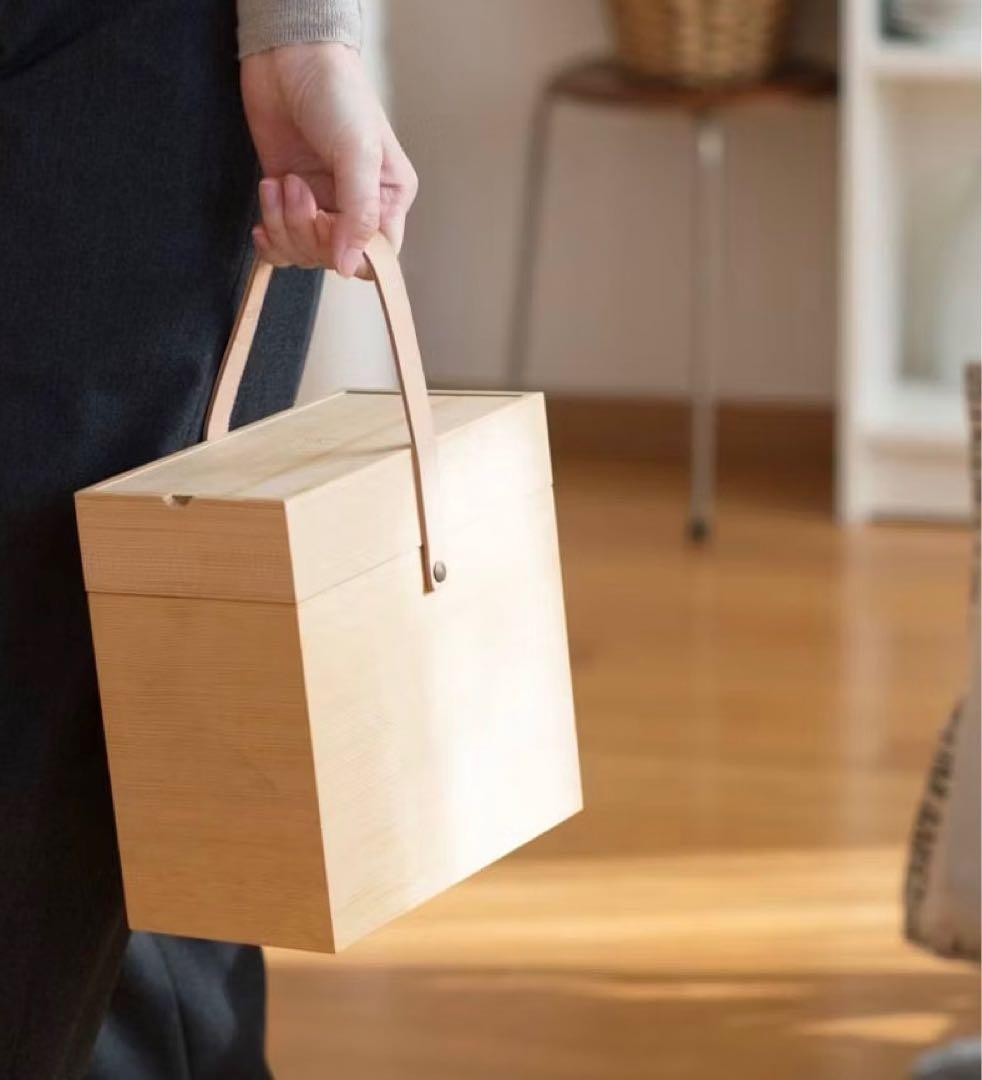 美品　北欧暮らしの道具店　木製ミラー付きメイクボックス