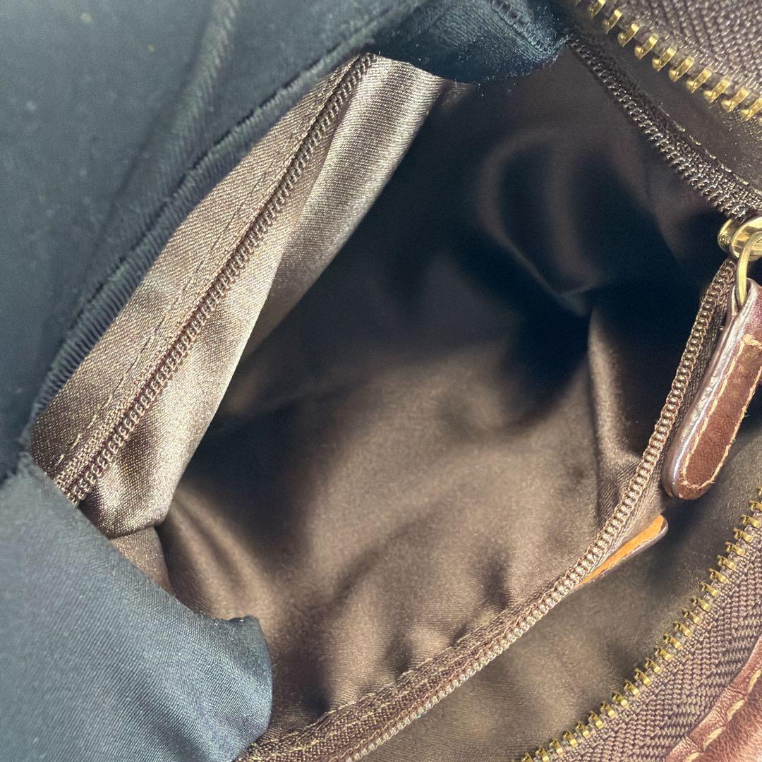 極美品 COACH ショルダーバッグ ブラウン シグネチャー y2k 11430