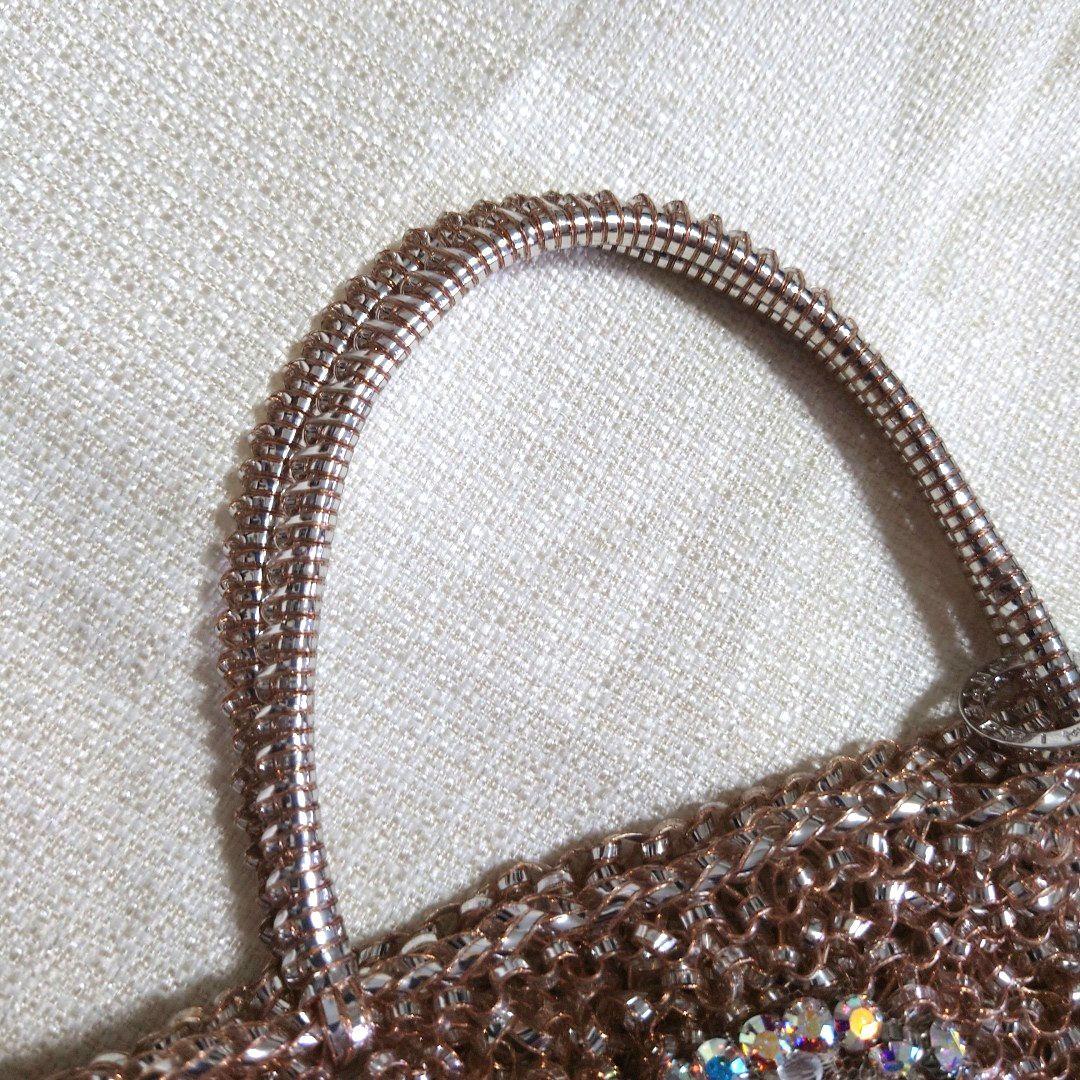 アンテプリマ　パーティーバッグ　ビーズ装飾　ベージュ