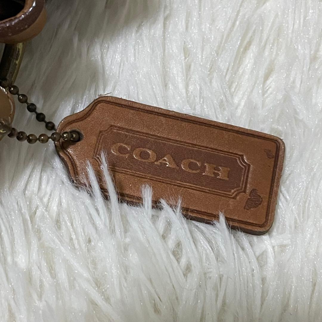 コーチ　ショルダーバッグ　バックル　イタリア製　ネイビー　オールレザー　シボ革